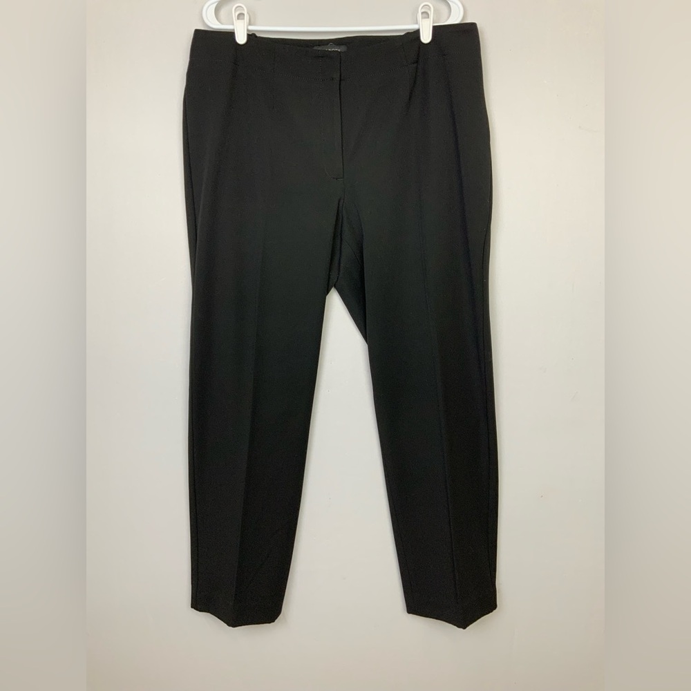 Talbots Sz 16W Black High Rise Straight Leg Dress Pants Hemmed 28” Inseam